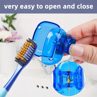 Toothbrush Storage clip travel essential toothbrush protective cap portable plastic toothbrush box_voghion.com