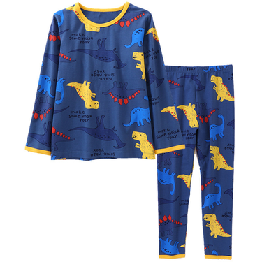 Children's Pajamas Home Wear Class A Pure Cotton Spring Baby Long Johns Boys Underwear Set_voghion.com