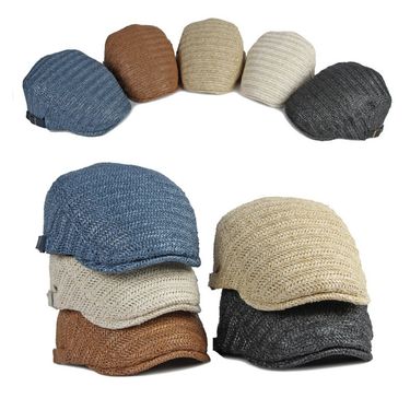 New Arrivals Summer Beret Men Full Mesh Herringbone Breathable Peaked Ivy Cap For Women Daily Wear Sunshade Cabbie Hat Visor_voghion.com
