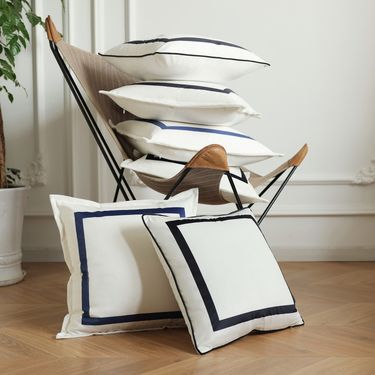 Elegant Velvet Square Pillow Cover With Ruffle Trim - Modern Geometric Print Cushion Case For Sofa, Bedroom & Living Room - Stylish Home Decor_voghion.com