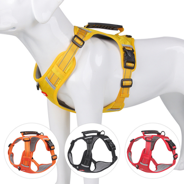 No Pull Pet Harness For Dog & Cat, Adjustable Soft Padded Large Dog Harness With Easy Control Handle_voghion.com