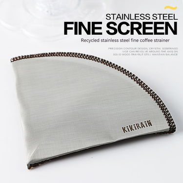 Hand brewed screen, precision ultra-fine V02, fine paper, reusable stainless steel conical coffee filter screen_voghion.com