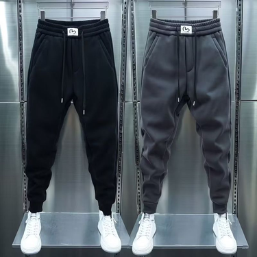 Autumn men's sportswear all-color elastic waist small corset casual pants fashion brand Slim Ankles_voghion.com