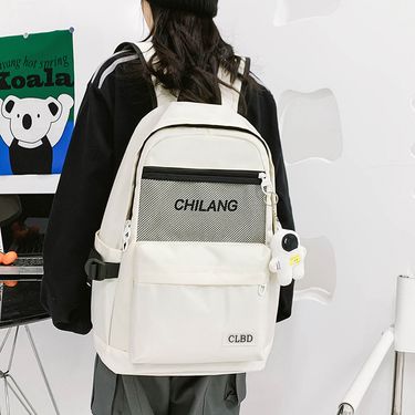 Women's Bags new style cool backpack large capacity junior high school backpack male high school student computer bag ins college student schoolbag_voghion.com