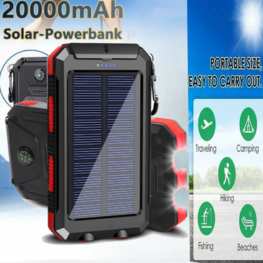 200000 Mah Solar Power Bank Waterproof Large Capacity Powerbank Fast Charging External Battery With SOS For IPhone_voghion.com