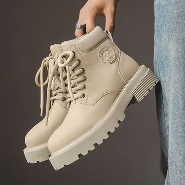 Men's Shoes Martin Boots Breathable Couple Boots Trendy Brand Frosted Short Boots High Top Desert Boots Thick Bottom Genuine Leather Big Yellow Boots_vogvips.com