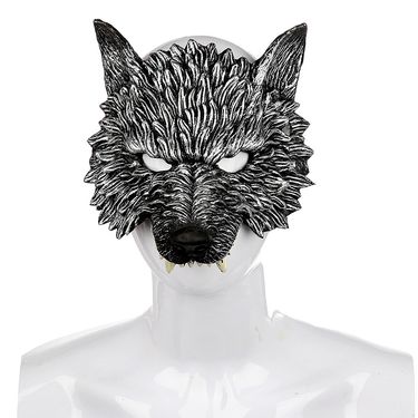 Upgraded Animal Halloween Headset Carnival Soft RP Foam 3D Dress up Prop Wolf Mask_voghion.com