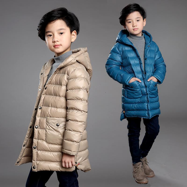 Children's clothing boys' down jacket clothes light and medium size medium and large children's boys medium and long coats_voghion.com