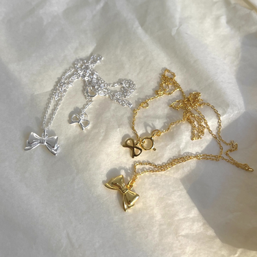Sterling VENUS Bow Knot Design Necklace for Women Romantic Versatile Choker Jewelry Gift Dropshipping_voghion.com