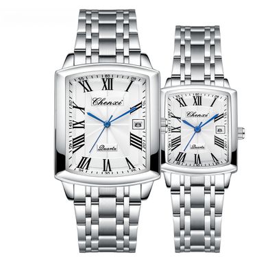 Couple Watch Casual Calendar Watch Women's Stainless Steel Men's Women's Business Watch Daily Commuter Casual Birthday Valentine's Day Gift_voghion.com