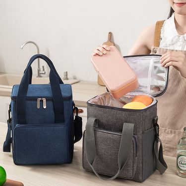 Functional Bags Lunch Box, Handbag, Square Bag, Aluminum Foil Thickened Lunch Bag, Large Capacity Picnic Bag For Office Workers And Students With Rice_voghion.com