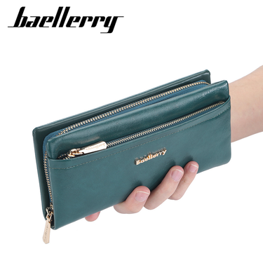 Women's wallet long Baellerry cross-border style hemming multi-card slot clutch bag fashionable mobile phone bag_voghion.com