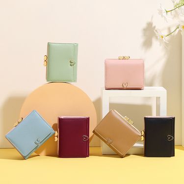 Women's Compact Tri-Fold Wallet – Cute PU Leather Purse With Large Capacity, Multiple Card Slots & Coin Pocket, Gift For Students & Ladies_voghion.com