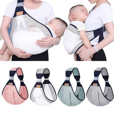 Portable Baby Carrier, Ergonomic Baby Strap one Shoulder Labor-Saving Polyester Baby Half Wrapped Sling Newborn, Infant_voghion.com