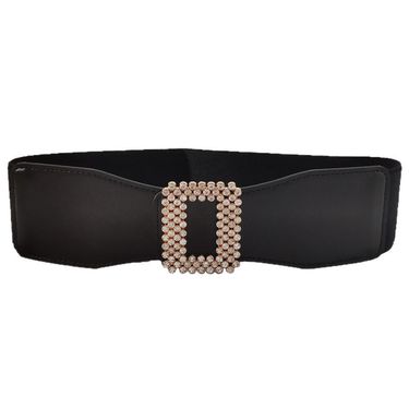 Decorative Wide Dresses, Coats, Down Jackets, Elegant Versatile High-End Elastic Belt For Women_voghion.com
