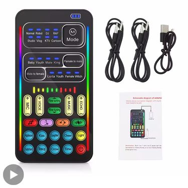 Voice Changer Microphone Bluetooth Mic Wireless For IPhone Android Mobile Cell Phone PC Mini Live Sound Card Mixer_voghion.com