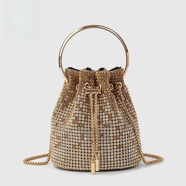 Bucket Shaped Encrusted Women's Bag, Gift New, Material Sense Handbag, Bag_voghion.com