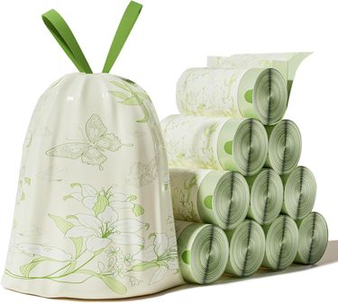 Thick 4 Gallon Trash Bags With Drawstring 50 Pack Heavy Duty Garbage Bags For Household Kitchen Bathroom Bedroom Cleaning_voghion.com