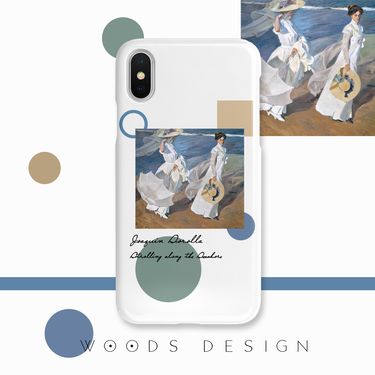 Unbeatable Quality Woods Seaside Walking Oil Painting Phone Case Iphone_voghion.com