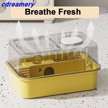 Hamster Acrylic Cage Golden Bear Indoor Cage Castle Skylight Open Pet House Hamster Toys_voghion.com