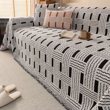 Sofa Covers For Sectional Sofa Set Couch Cover With Tassel L Shaped Cover Washable Chenille Couch Protector_voghion.com