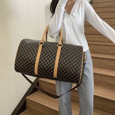 New Style Portable Pu Travel Bag Casual Fashion Messenger Bag For Men And Women Short Distance Large Capacity One Shoulder Business Travel Luggage Bag_voghion.com