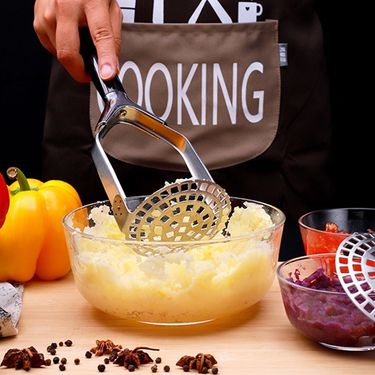 Stainless steel potato press popular wholesale kitchen utensils kitchen supplies new mash maker household mash tools_voghion.com
