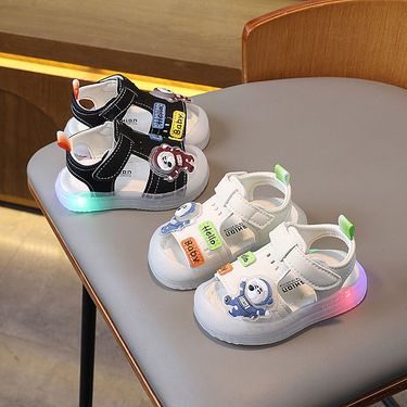 Light Up Summer Baby Boy Shoes Boy's Closed Toe Sandals Beach Soft Bottom Baby Toddler Shoes 0 1 One Year Old 3 Girls_voghion.com