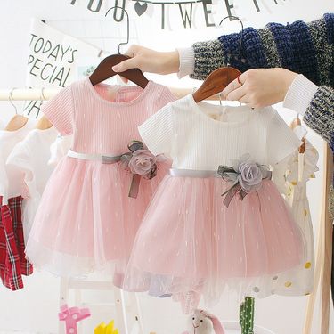 Newborn Baby Girl Dress Summer Tutu Princess Dress Flower Girl Wedding Clothes_voghion.com
