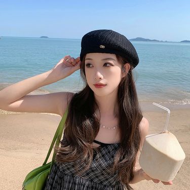 New Arrivals Women Beret Fashion Plain Octagonal Newsboy Retro Internet Celebrity Ladies Painter Tour Cap Breathable Sunscreen Hats_voghion.com