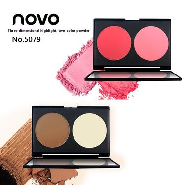 NOVO5079 Two-color Integrated Highlight Nose Shadow Facelift Pink Disk_voghion.com