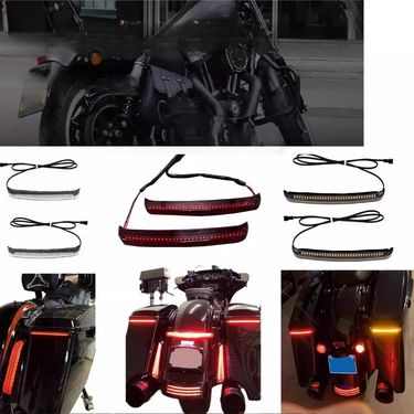 2xMotorcycle Saddlebag Led Flowing Turn Signal Brake Lamp For Harley Touring Road Glide Road King Street Electra Glide 2014-2023_voghion.com