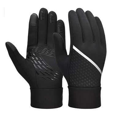 Cycling Gloves new autumn and winter windproof warm plus velvet touch screen non slip children's bicycle riding gloves_voghion.com