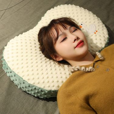 Cute Ultra Soft Cat Belly Pillow Neck Protection Memory Foam Non-Deformable Home Sleeping Student Dormitory Children_voghion.com