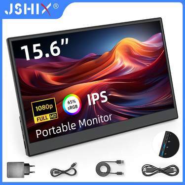 15.6 Inch Portable 1080P Full HD IPS Screen Second Display USB Port External Keyboard Mouse VESA Mount Monitor_voghion.com