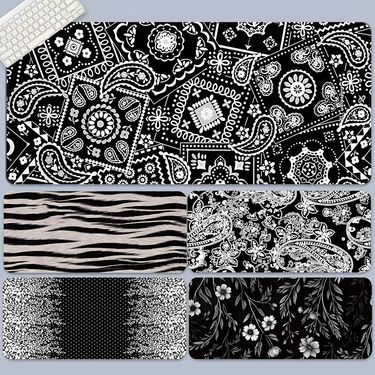 Dark Paisley Texture Mouse Pad High-End Trendy Brand Extra Large Gaming Office Keyboard Desk Mat_voghion.com