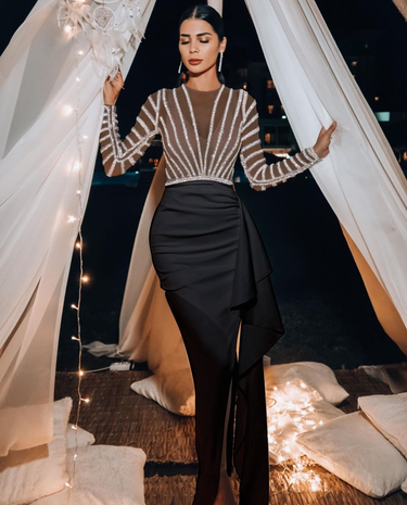 Women's clothing long-sleeved hip dress dress_voghion.com