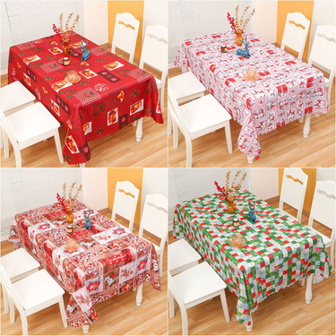 New Christmas Table Cloth Home Decoration Polyester Cloth Table Cloth Table Flag Dining Mat Restaurant Decoration Supplies_voghion.com