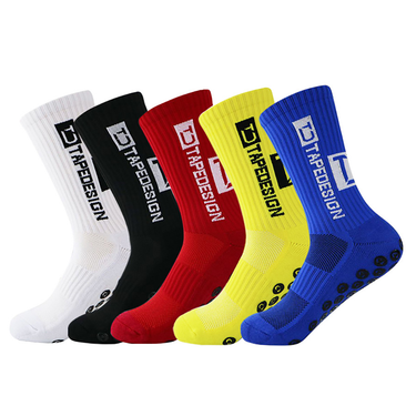 Football socks, sports socks, men's and women's mid-calf socks, towel bottom silicone non-slip breathable basketball socks_voghion.com