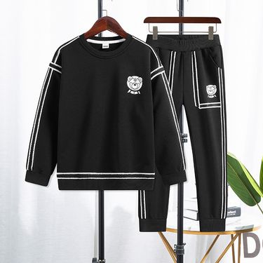 Teenage and guys Boys sweatshirt two-piece suit new spring and autumn sports suit children's loose training suit children's uniform trend_voghion.com