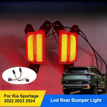 For Kia Sportage 2022 2023 2024 Rear Bumper Reflector Light Dymanic Streaming Turn Signal Lamp Rear Tail Brake Light Accessories, Play&Plug_voghion.com