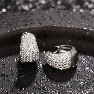 Diamond-encrusted men's lightweight luxury earrings Hip Hop fashion men's and women's earrings luffian American ear hoops_voghion.com