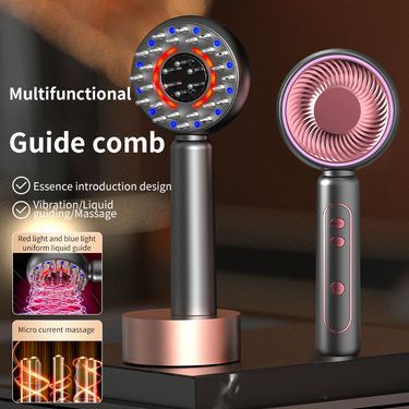 Hair Care Comb Scalp Care Massage Instrument Anti Hair Loss Medicine Hair Growth Comb Red And Blue Light EMS Massage Comb Hair Care Instrument_voghion.com