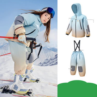 Mother & Kids Kids' Waterproof Ski Jacket & Pants Set - Warm Winter Snowsuit For Boys & Girls - Breathable & Durable Polyester In Sand Brown_voghion.com