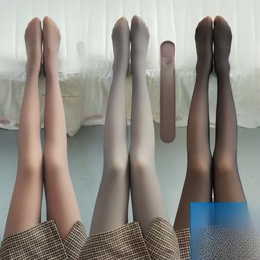 Plus size stewardess gray pantyhose autumn and winter transparent thickened transparent Women's Light leg artifact cross-border leggings_voghion.com