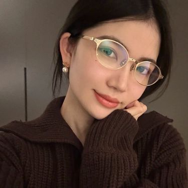 2025 New Metal Oval Frame Women's Eyeglasses, Advanced Smart Flat Lens With Adjustable Degree For Myopia And Slimming._voghion.com