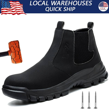 Steel Toe Safety Shoes Indestructible Waterproof Construction Work Shoes Anti-Punctur Men Anti-smash Work Boots_voghion.com