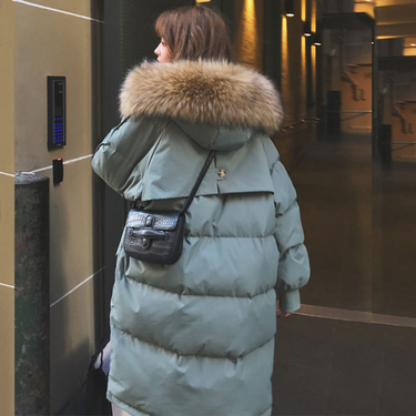 new winter large size down cotton jacket for women medium and long Korean style loose cotton jacket thickened puffer jacket_voghion.com