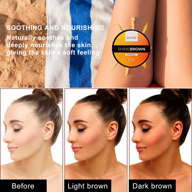 OUHOE Black Cream Aloe Vera Gel, Sunburn Repair Gel Summer Beach Tanning Lotion_voghion.com