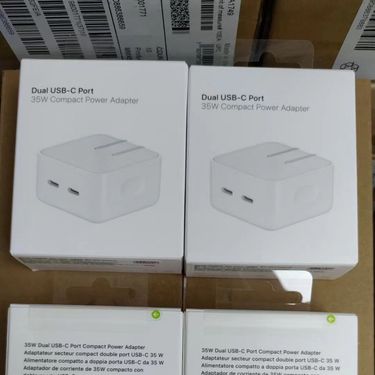 syct Compatible With Iphone Original 35W Dual-C Charger Three-Pin Foldable Charging Head Dual Type-C US/EU/UK Plug_voghion.com